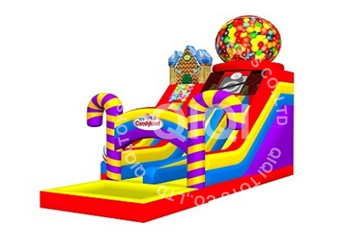 candy playland inflatable water slide